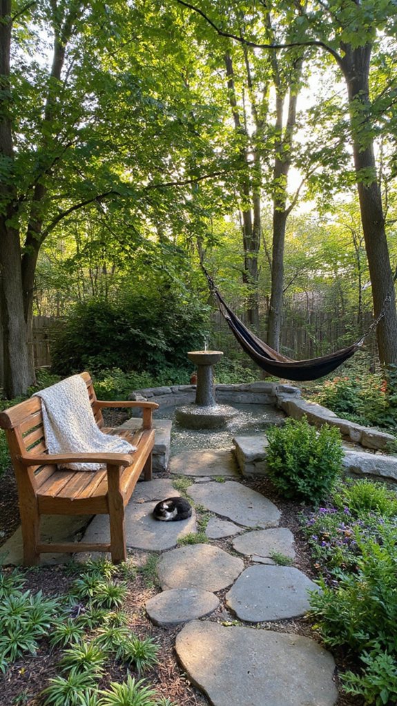 backyard sanctuary calms anxiety